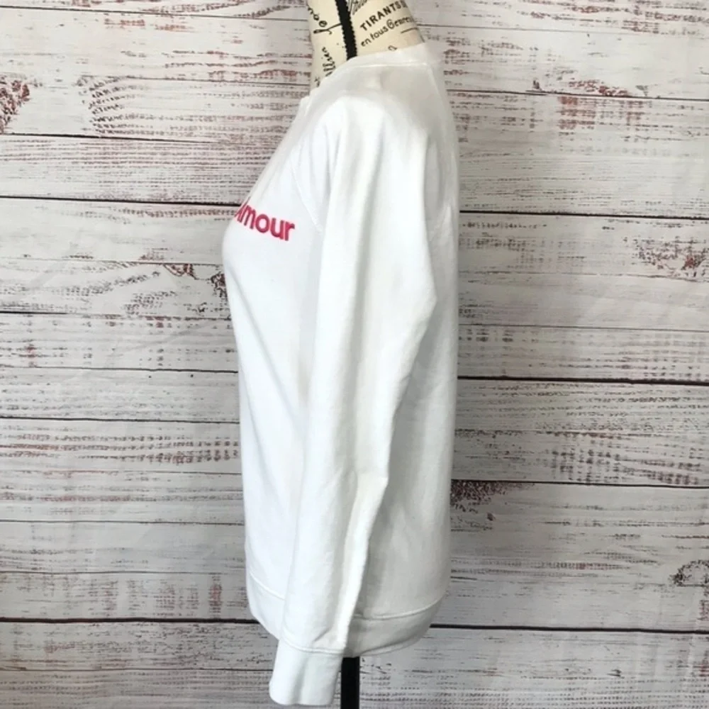 J.Crew Amour‎ white crewneck size small popover sweater